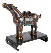 CHINESE CLOISONNE ENAMEL HORSE