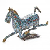 CHINESE CLOISONNE ENAMEL HORSE