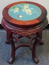 CHINESE CLOISONNE ENAMEL INSET