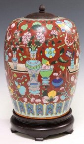 CHINESE CLOISONNE ENAMEL LIDDE