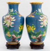 CHINESE CLOISONNE ENAMEL VASES