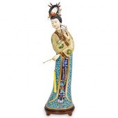 CHINESE CLOISONNE ENAMELED FIG