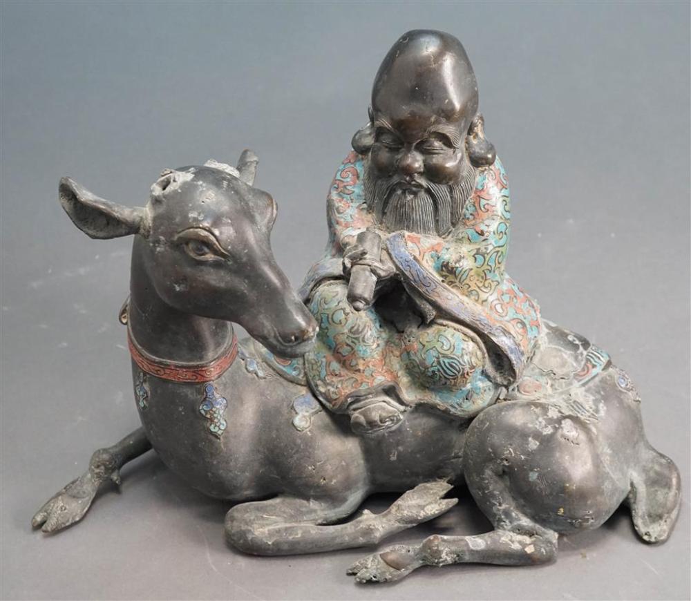 CHINESE CLOISONNE FIGURE OF A