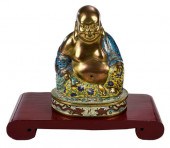 CHINESE CLOISONNE FIGURE OF BU