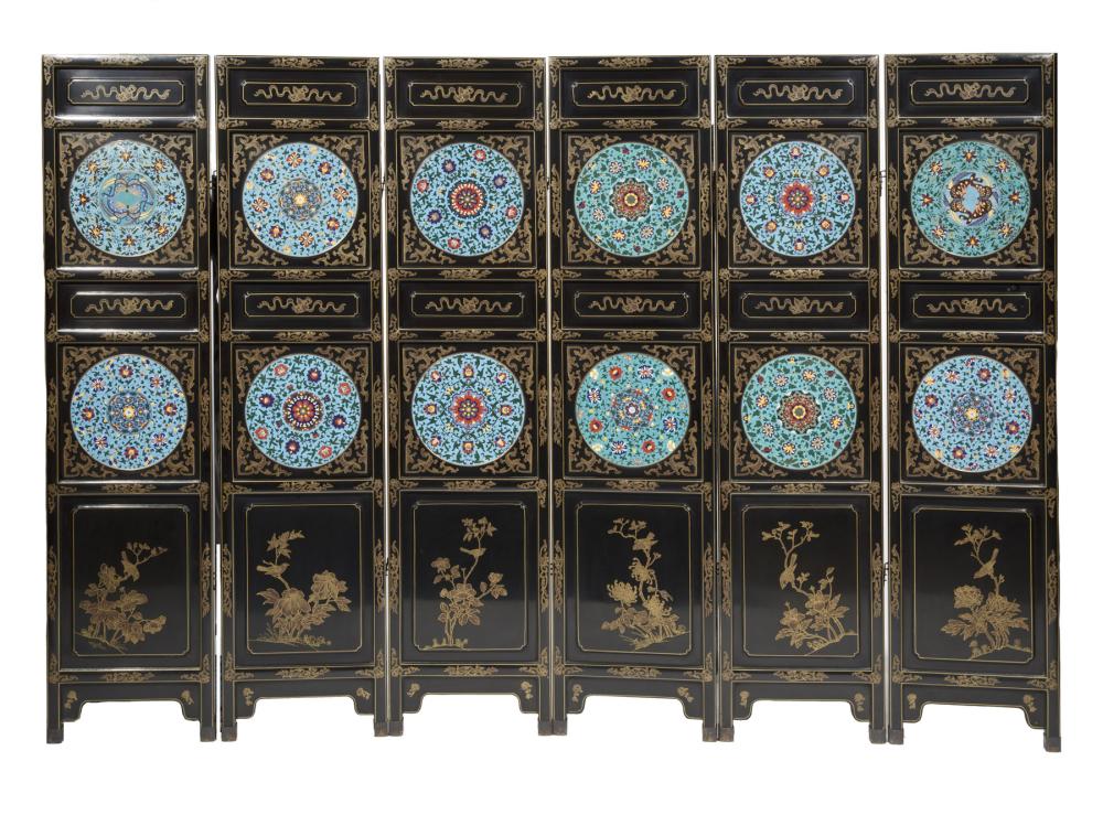 CHINESE CLOISONNE FLOOR