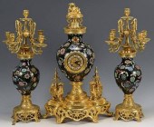 CHINESE CLOISONNE GARNITURE SE