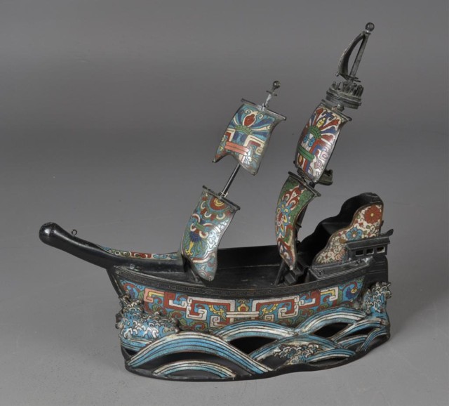 Chinese Cloisonne Gilt Bronze