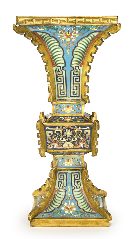 Chinese Cloisonne Gu 	 