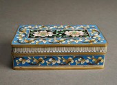 CHINESE CLOISONNE HINGED CASKE