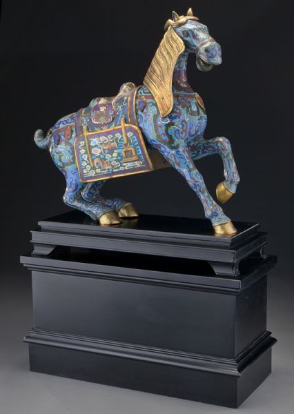 Chinese cloisonne horse.17''H x