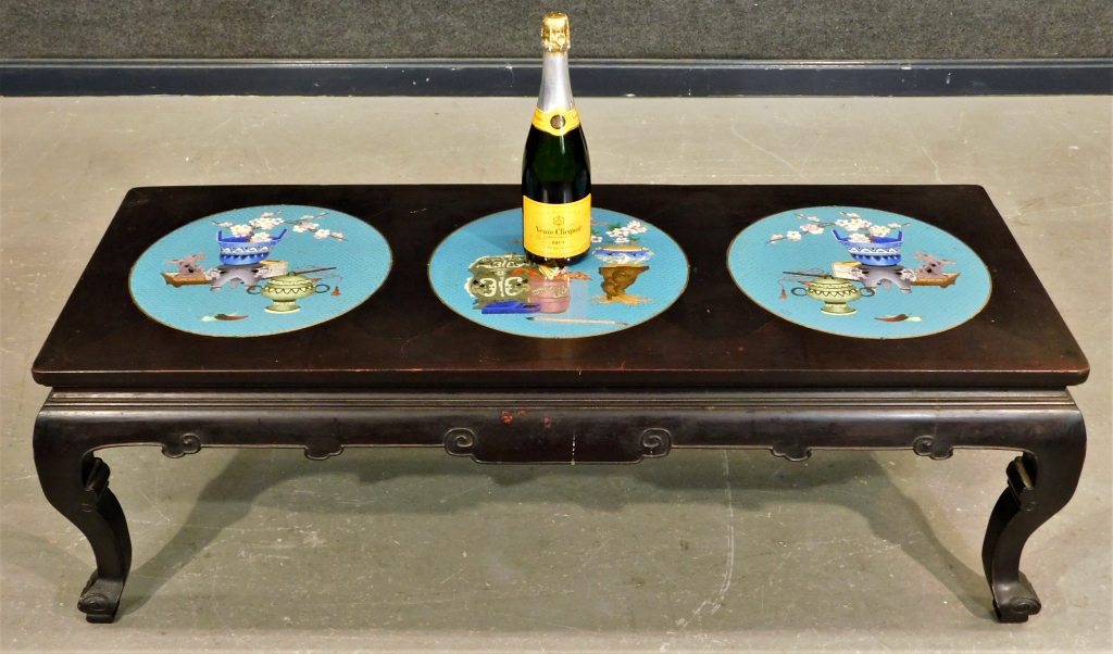CHINESE CLOISONNE INSET PANEL