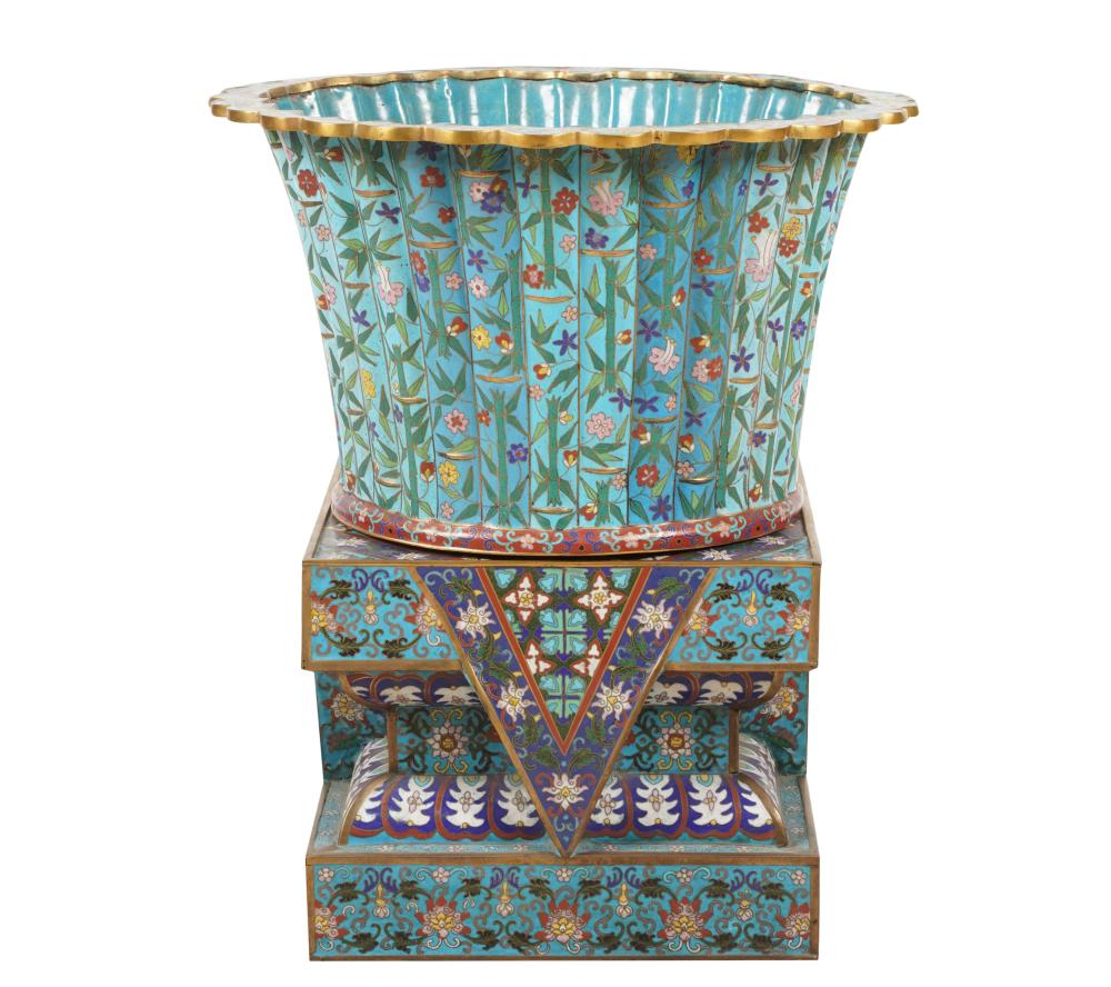 CHINESE CLOISONNE JARDINIEREChinese