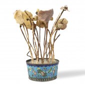 CHINESE CLOISONNE PLANTER W/ J