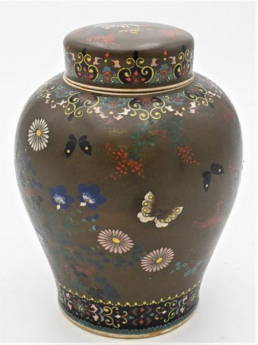 CHINESE CLOISONNE PORCELAIN JAR