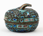 CHINESE CLOISONNE PUMPKIN FORM