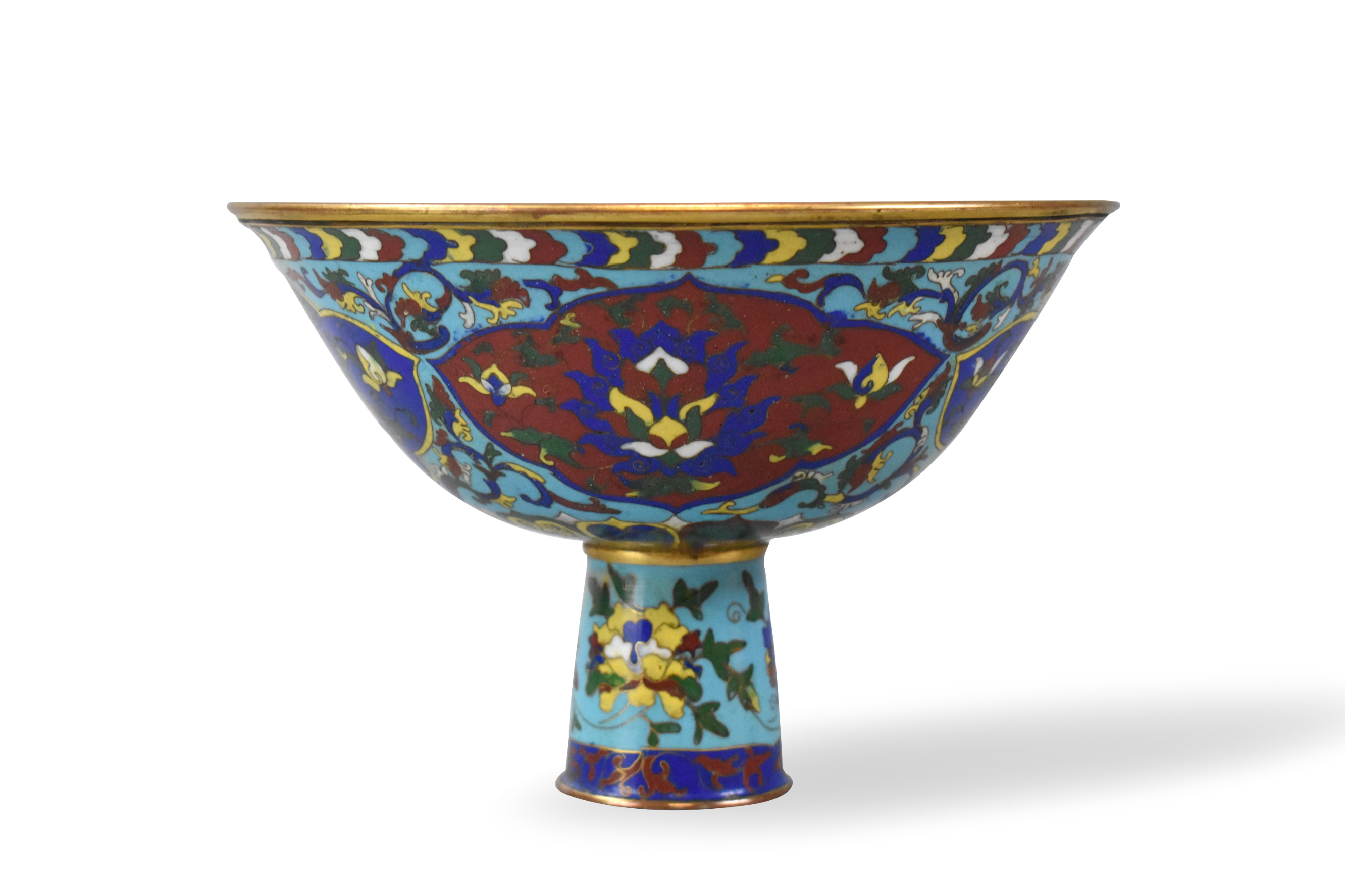 CHINESE CLOISONNE STEAM BOWL W/