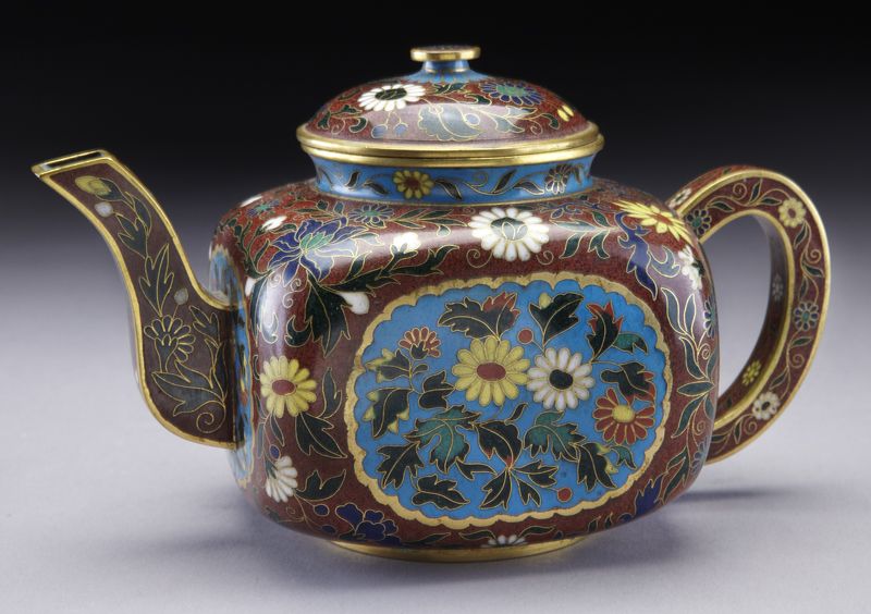 Chinese cloisonne teapot