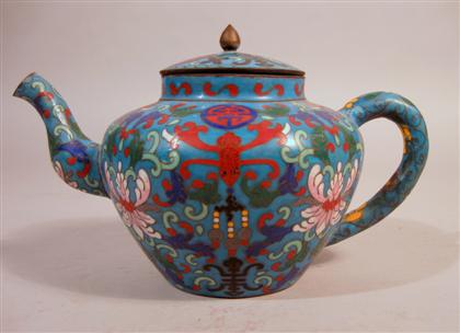 Chinese cloisonne' teapot    Qing