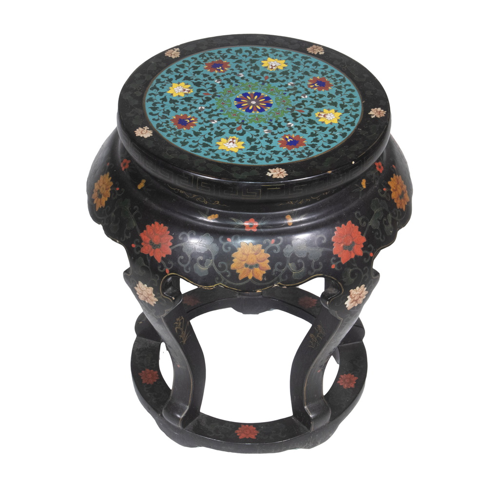 CHINESE CLOISONNE TOP ENAMELED