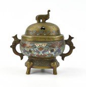 CHINESE CLOISONNE TRIPOD INCEN