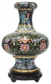 CHINESE CLOISONNE VASE EIGHT A