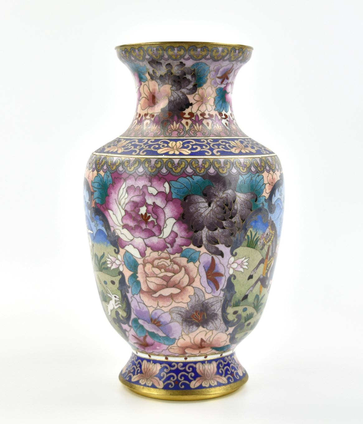CHINESE CLOISONNE VASE OF