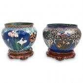 CHINESE CLOISONNE VASE & URNDE