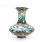 CHINESE CLOISONNE VASE W/ LAND