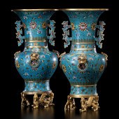 Chinese Cloisonne Vases Chines