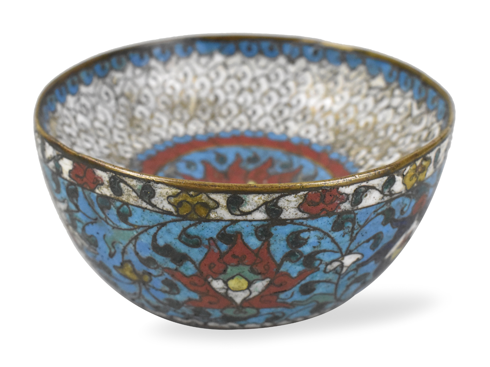 CHINESE CLOISONNE WARMING BOWL,