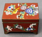 CHINESE CLOISSONE BOX WITH BIR