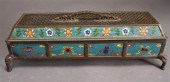 CHINESE CLOISSONE ENAMEL BRONZ