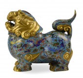 CHINESE CLOSIONNE FOO-DOG INCE