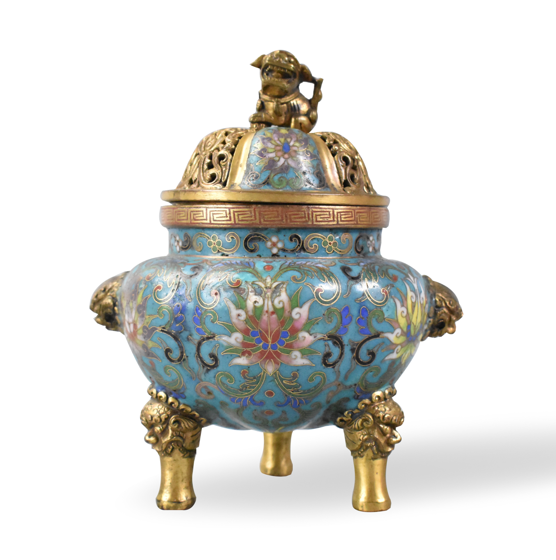 CHINESE CLOSIONNE TRIPOD INCENSE