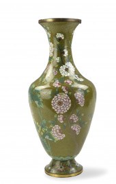 CHINESE CLOSIONNE VASE, ROC PE