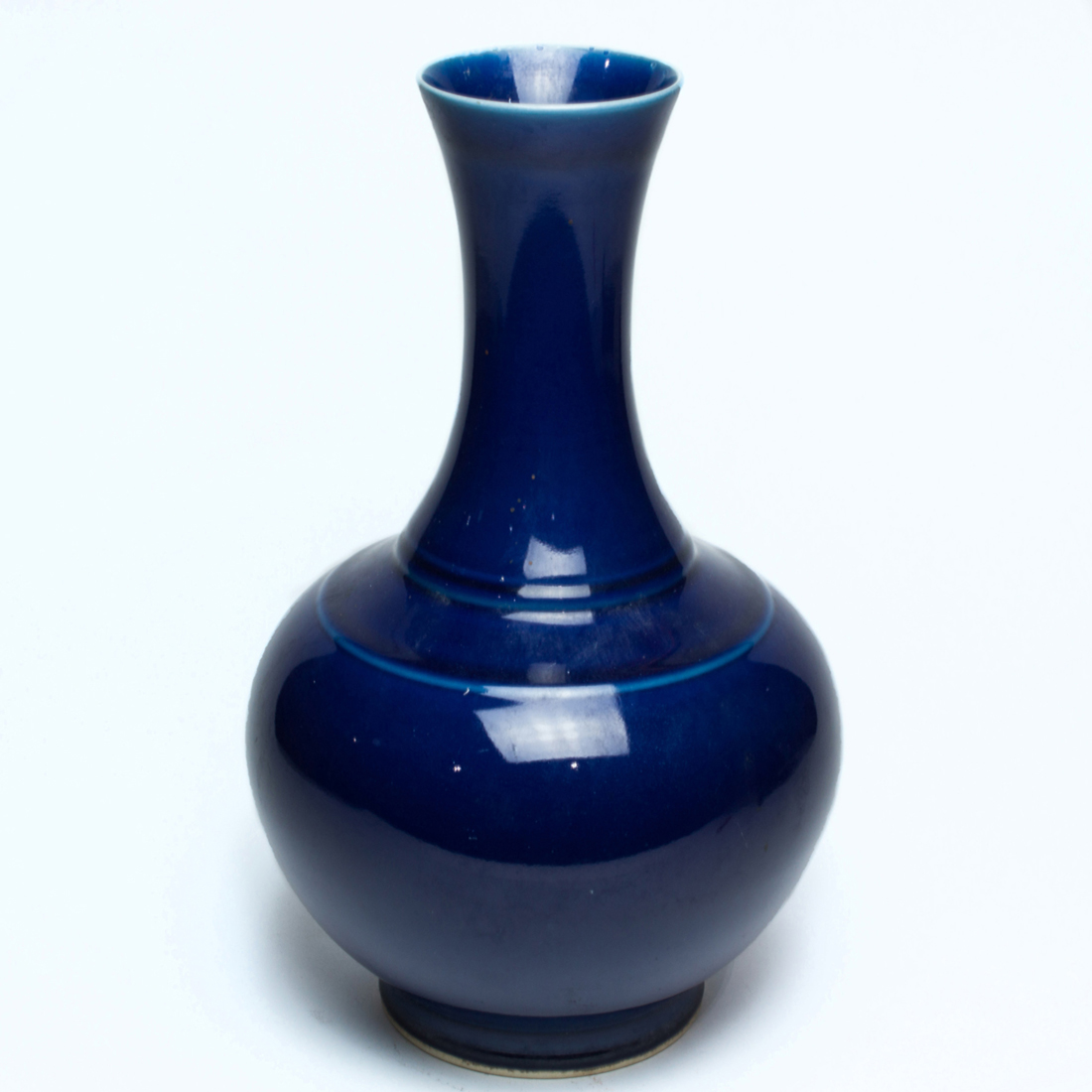 CHINESE COBALT BLUE GLAZED GLOBULAR