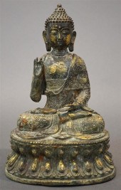 CHINESE COPPER ALLOY FIGURE OF