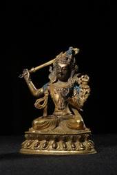 CHINESE COPPER GILDED SWORD HO