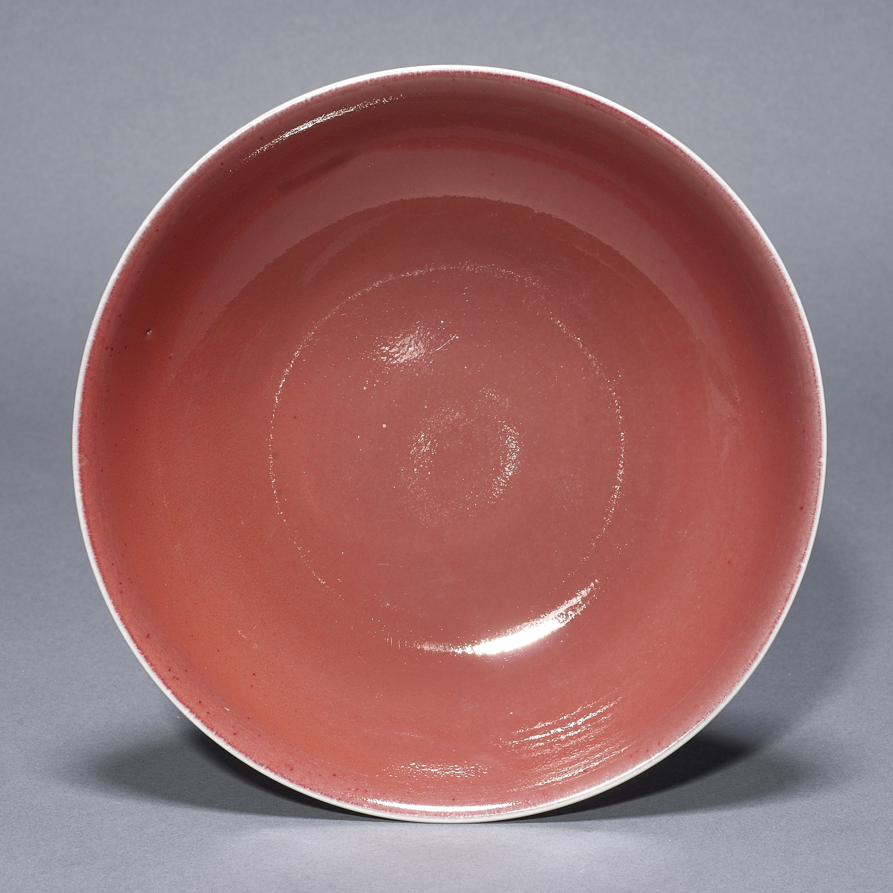 CHINESE COPPER RED DISH Chinese