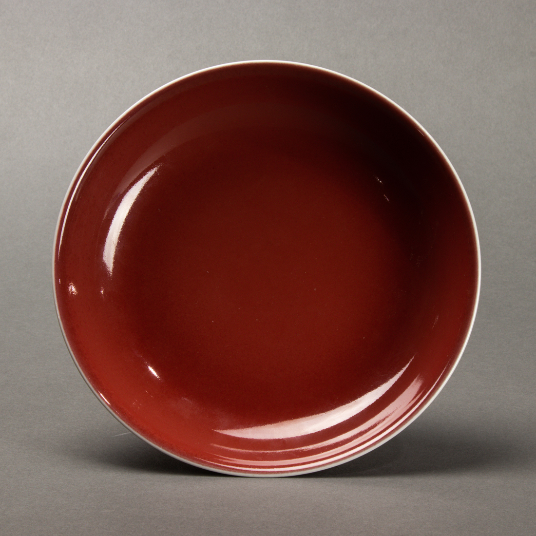 CHINESE COPPER RED GLAZED DISH