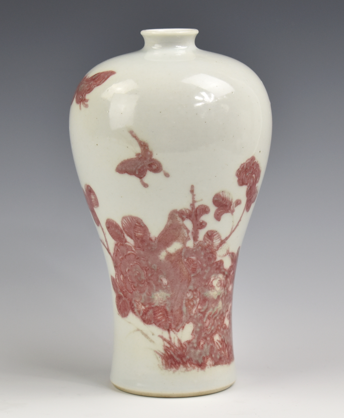 CHINESE COPPER RED GLAZED MEI