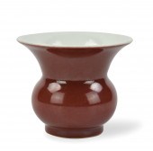 CHINESE COPPER RED GLAZED ZHAD