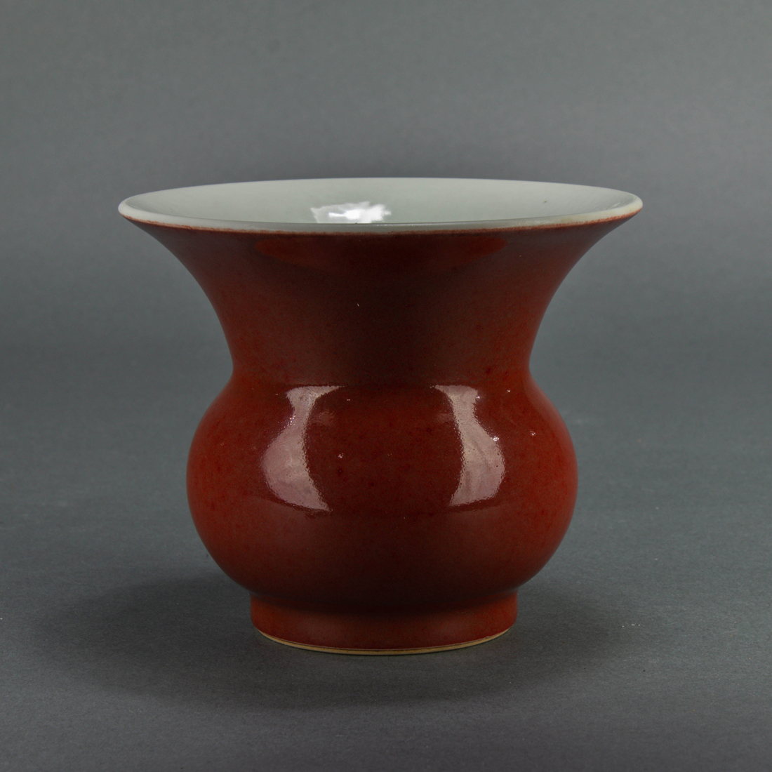 CHINESE COPPER-RED GLAZED ZHADOU