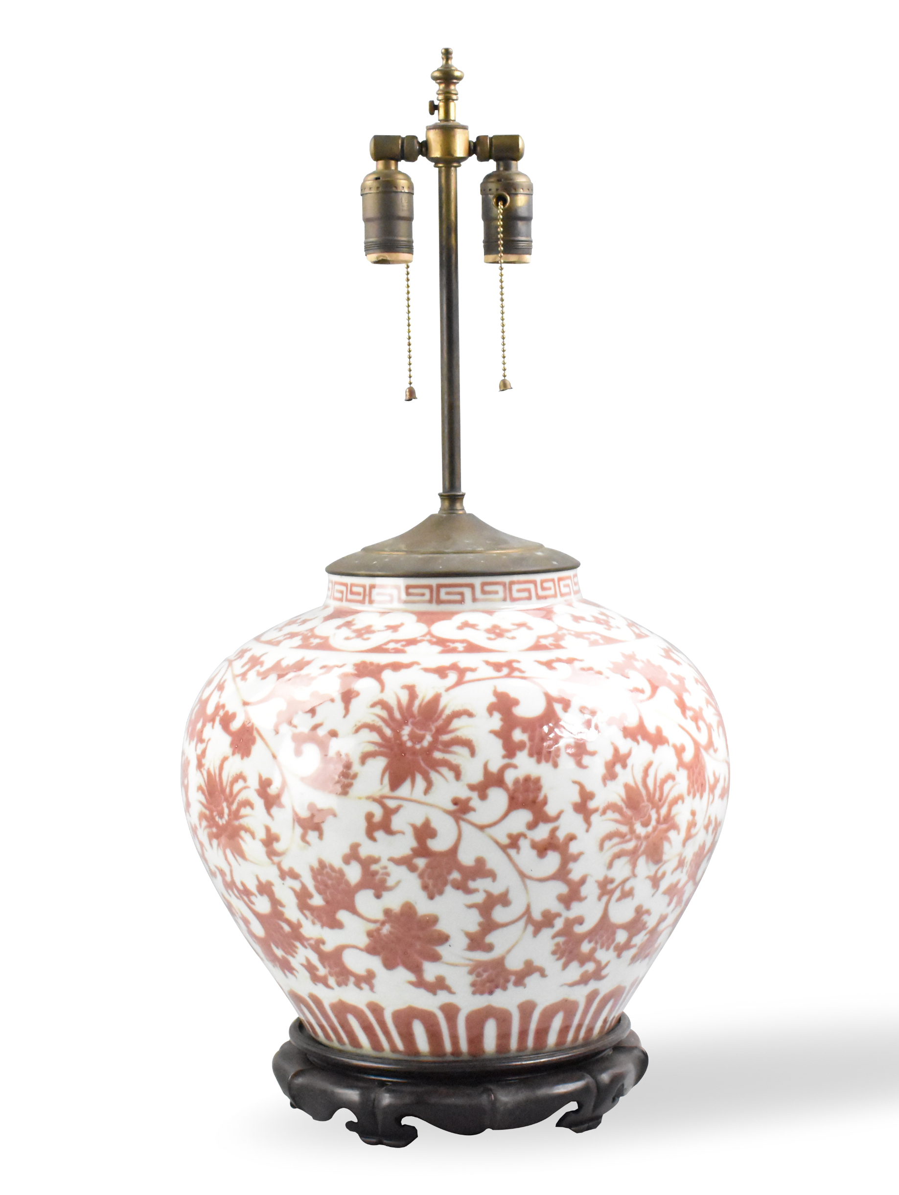 CHINESE COPPER RED GLOBULAR JAR