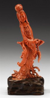 Chinese coral and elephant ivo