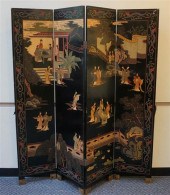 CHINESE COROMANDEL BLACK LACQU
