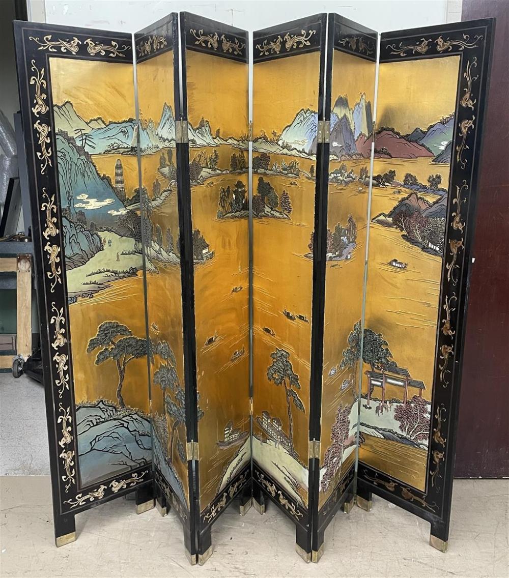 CHINESE COROMANDEL BLACK LACQUER