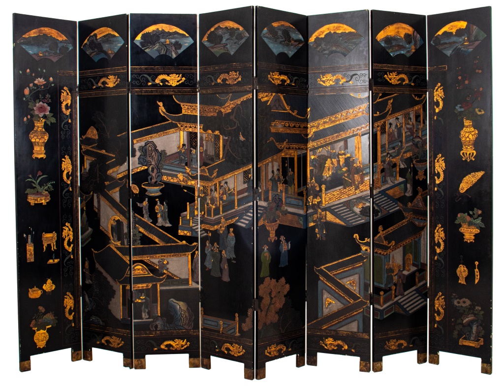CHINESE COROMANDEL EIGHT PANEL