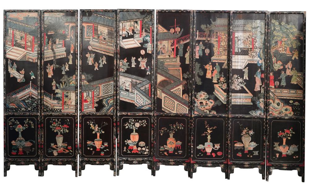 CHINESE COROMANDEL EIGHT-PANEL
