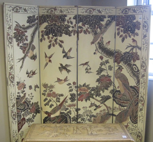 CHINESE COROMANDEL FLOOR SCREEN